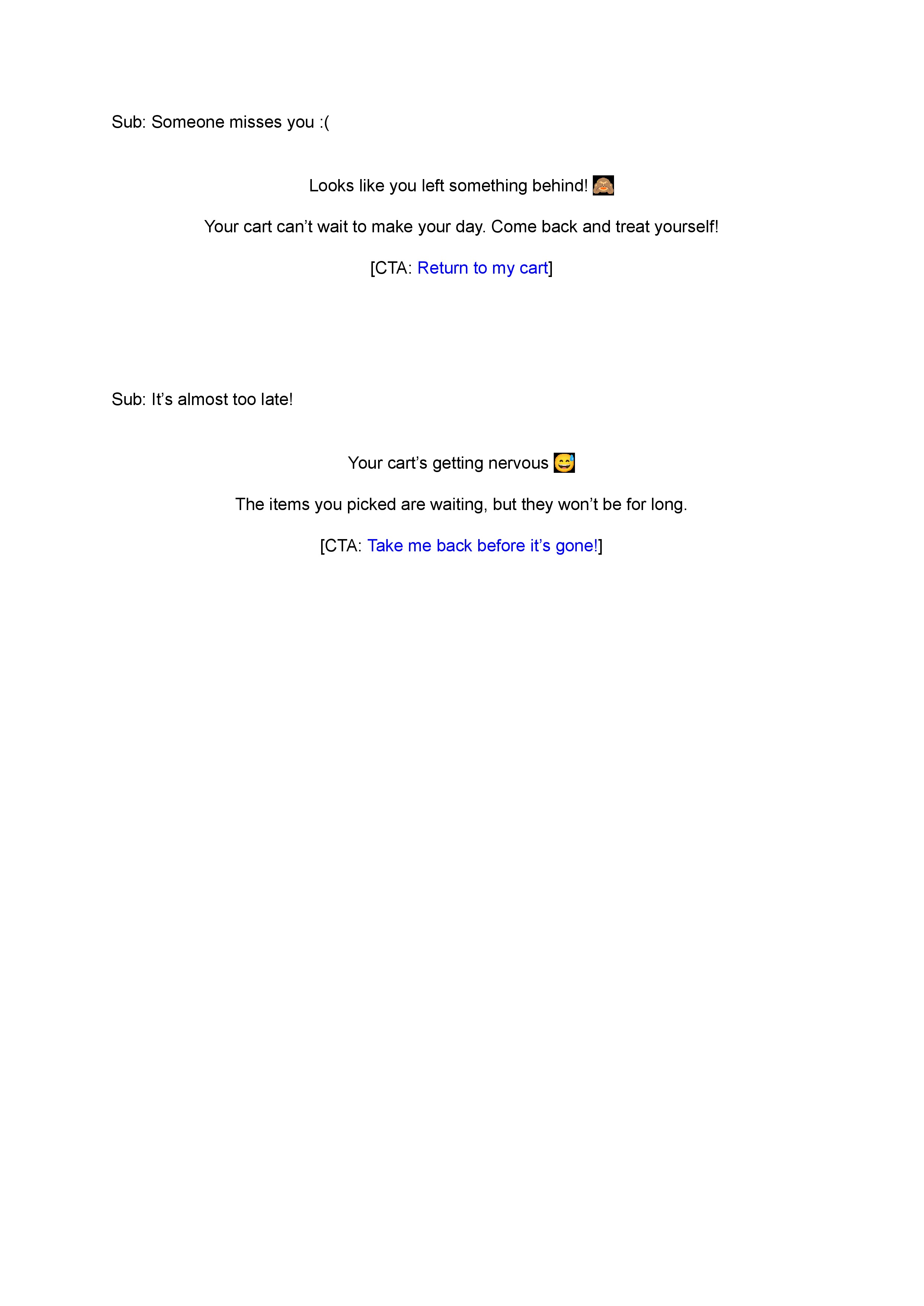 Preview Abandoned Cart Series